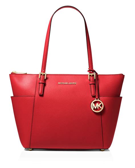 michael kors east west jet set saffiano tote